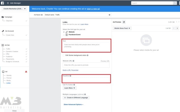 creating facebook ad headlines