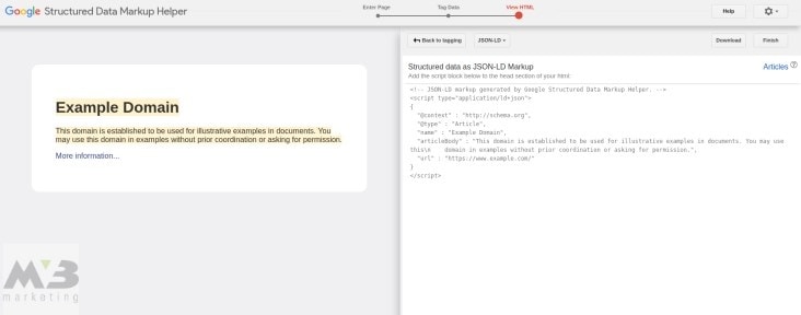 Google Markup Create HTML