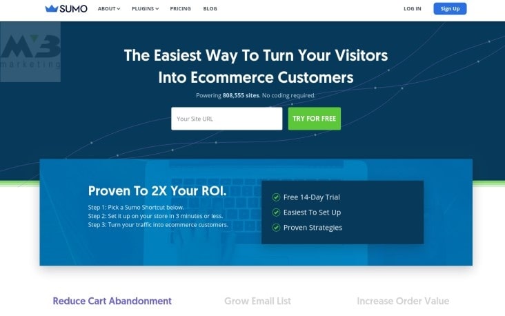 Sumo Home Page Mobile SEO Social