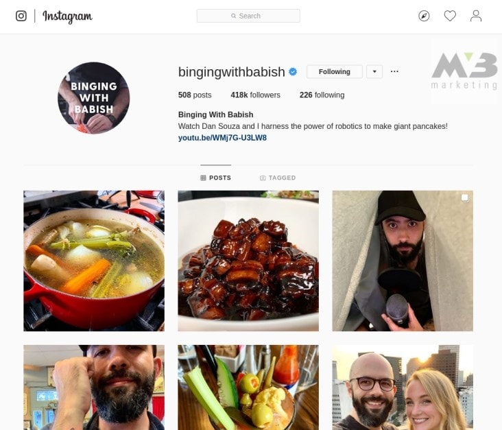 Binging With Babish Influencer Reach