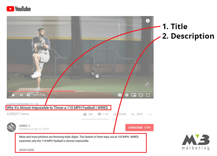 YouTube SEO tutorial title description