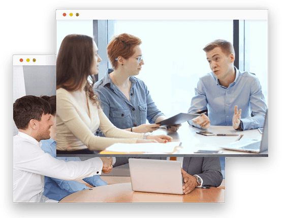 31 Coworkers in a business meeting