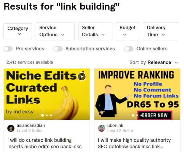 link building results
