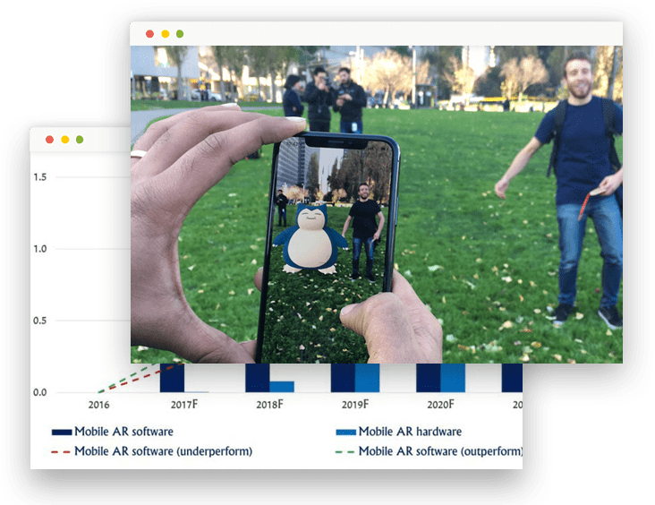 1 Pokemon Go AR on a phone screen