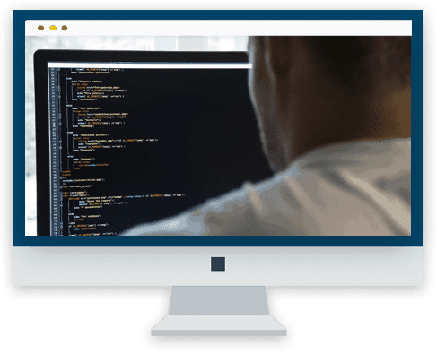 programmer looking at code