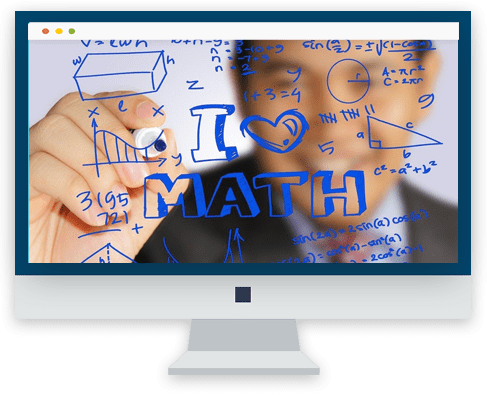 44 Man writing mathematic equations on a screen