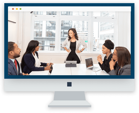 2Woman leading a meeting