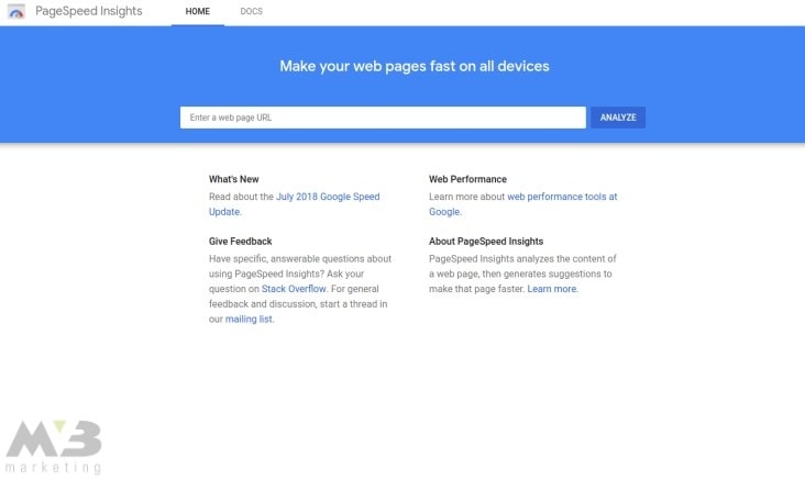 PageSpeed Mobile SEO Homepage