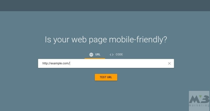 Google Test URL mobile friendliness