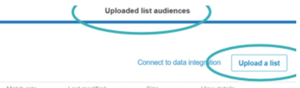 Uploaded list audiences