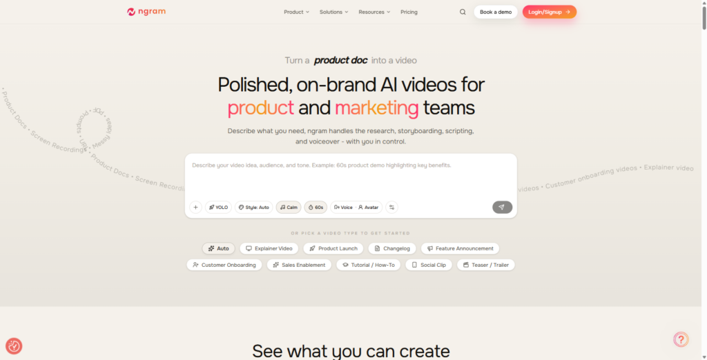 ngram for B2B SaaS Product and Marketing Teams: A Practical Guide to Turning Docs and Screen Recordings Into Real Videos